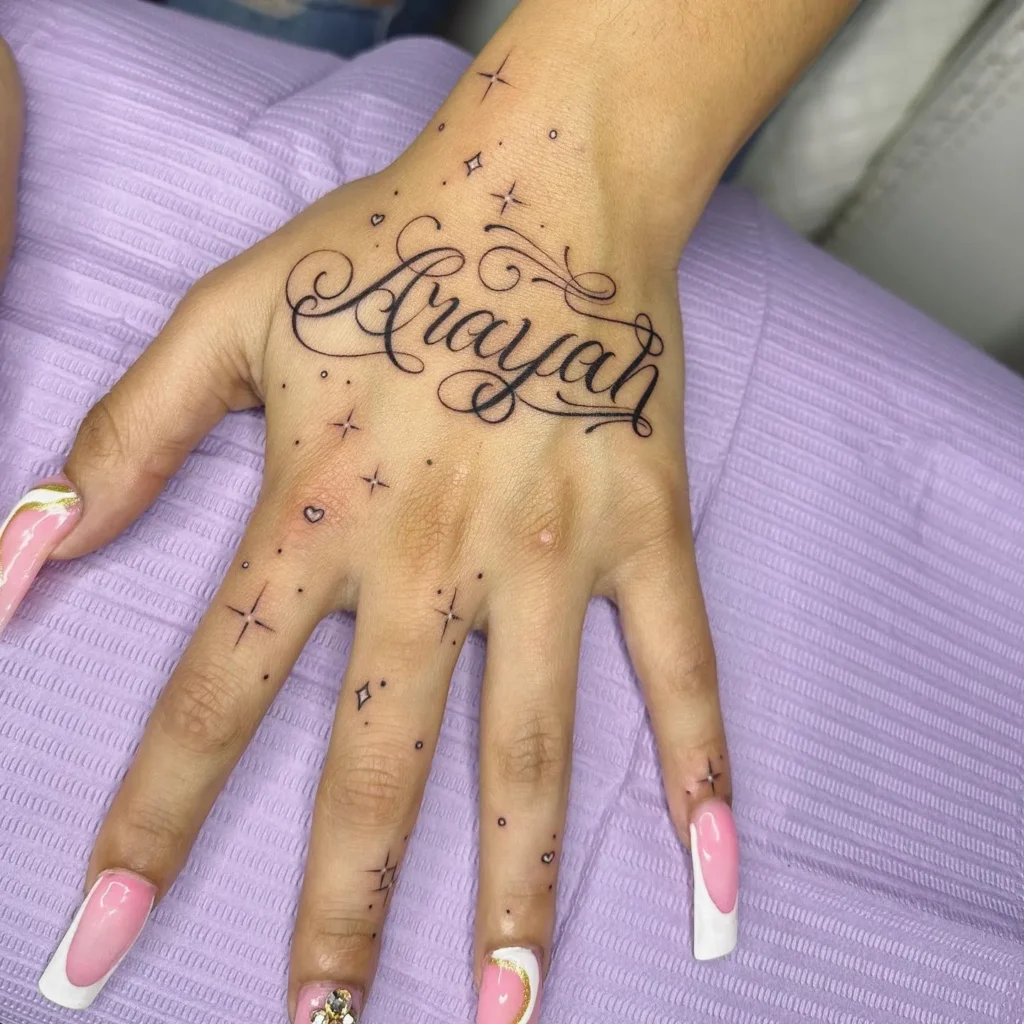 Name in Cursive Tattoo