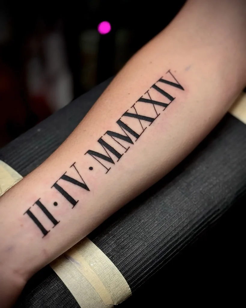 Roman Numerals Tattoo