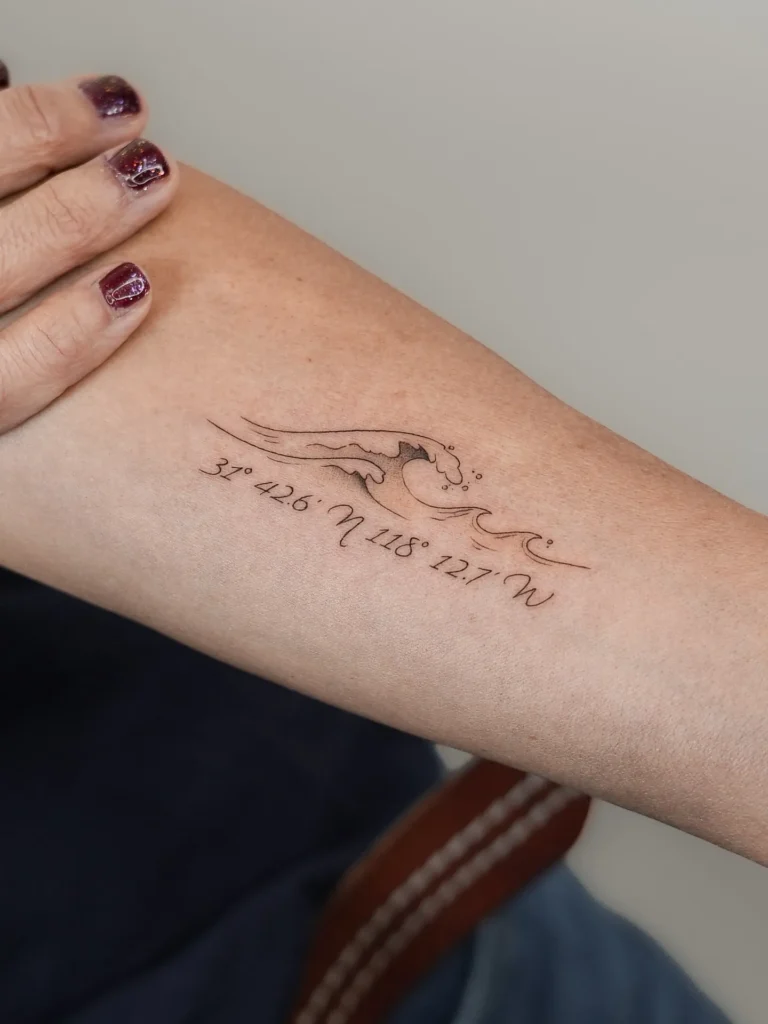 Tiny Wave Line Tattoo