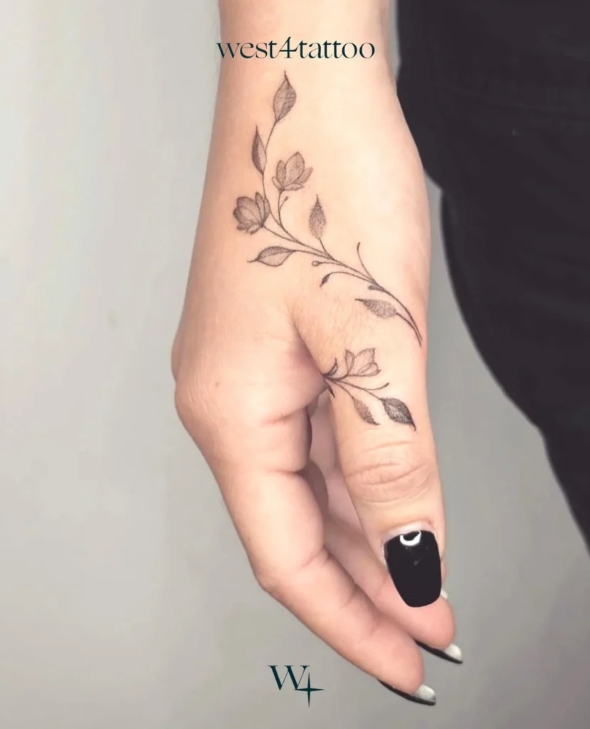 Vine Leaf Wrap Tattoo