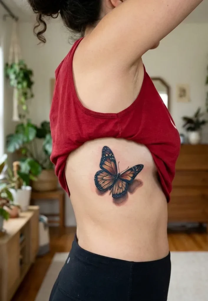 3D Effect Butterfly Rib Designs
