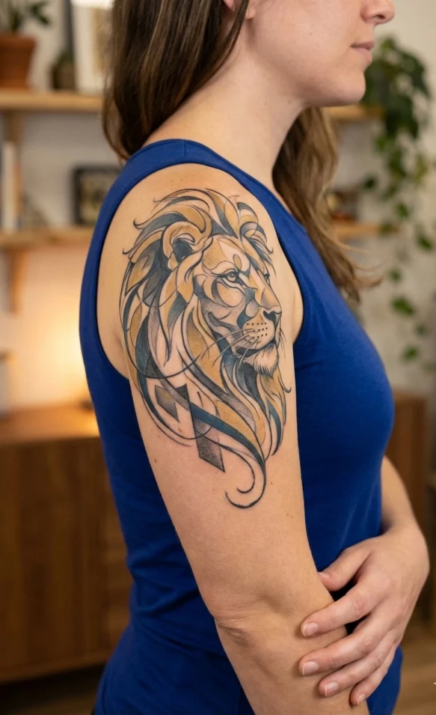 Abstract Lion Art