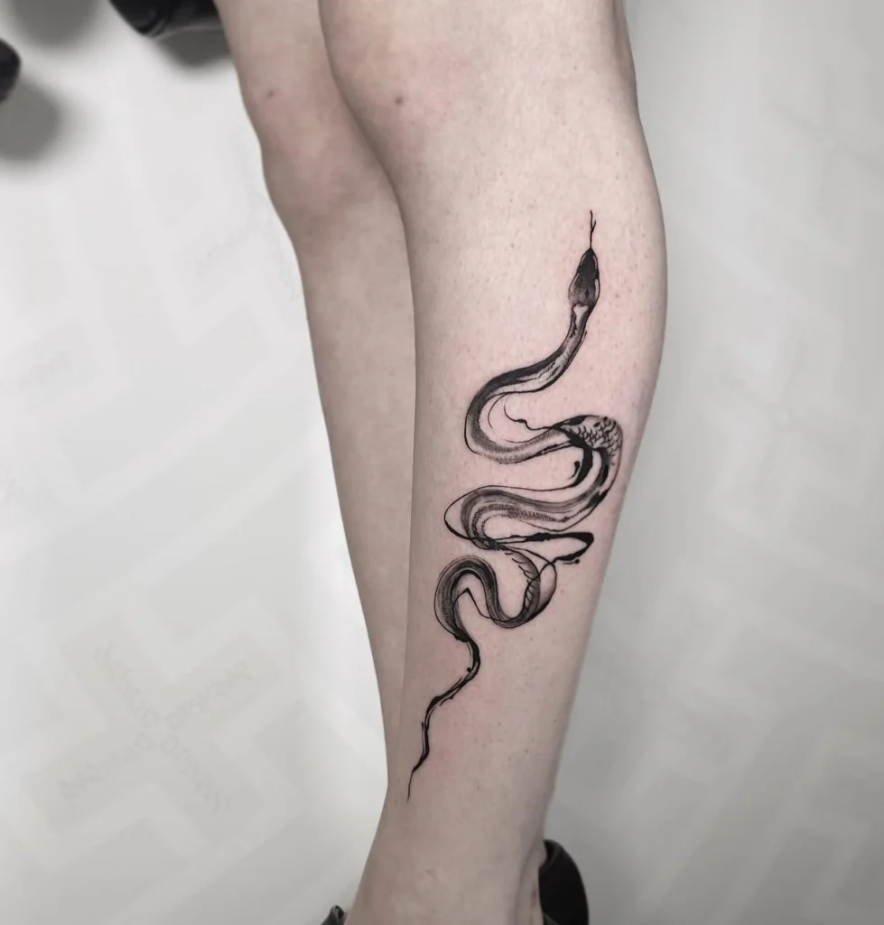 Abstract Serpent Tattoo