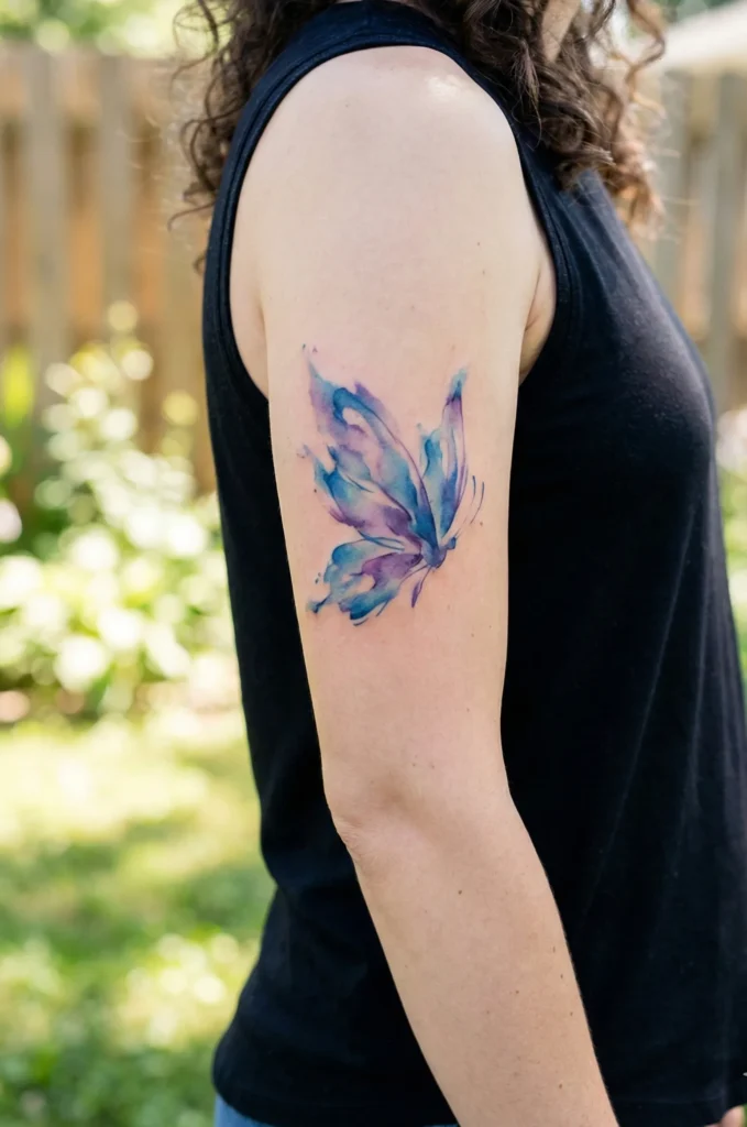 Abstract Watercolor Butterfly