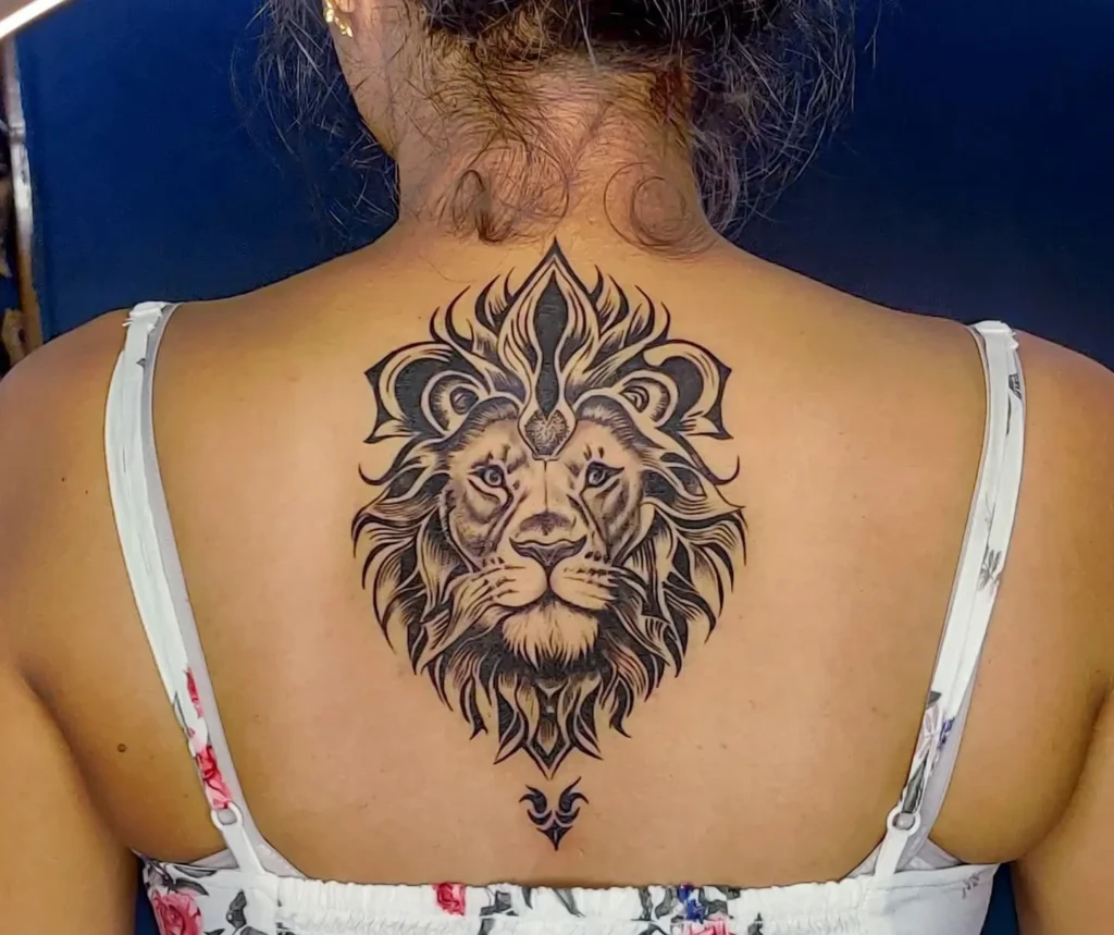 Back Lion Tattoo