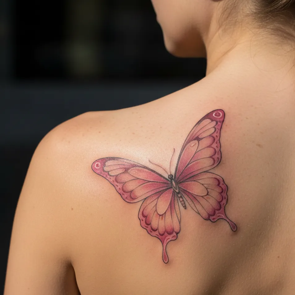 Back or Shoulder Butterfly Tattoo
