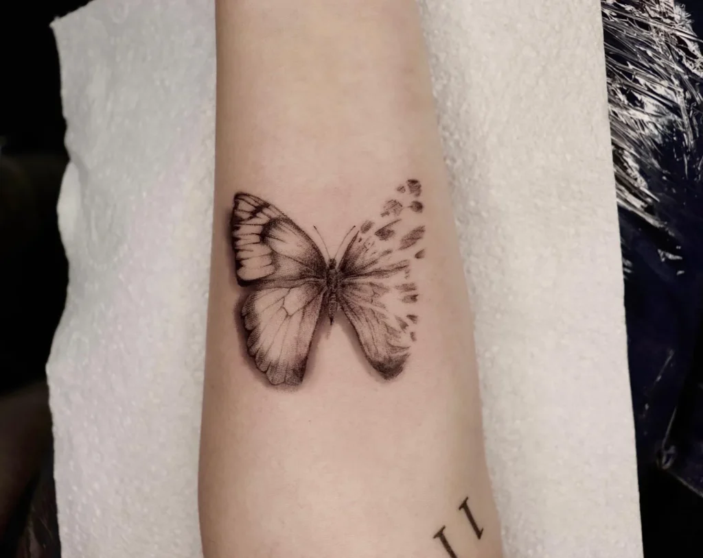 Broken Line Butterfly Design