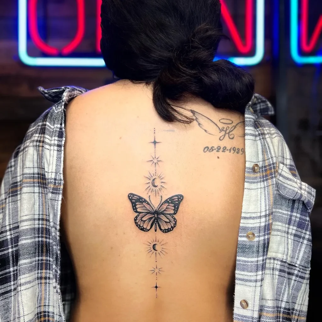 Butterfly Spine Tattoos