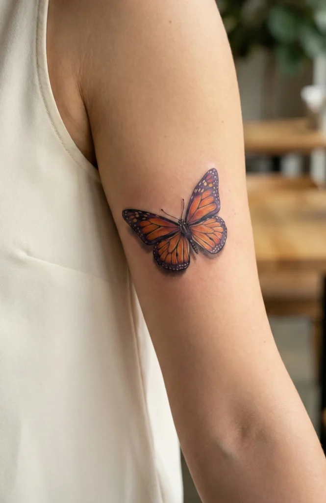 Butterfly Tattoo with Depth and Dimension