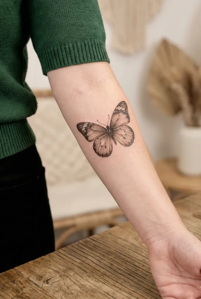 Butterfly Tattoo with Micro Detail Shading