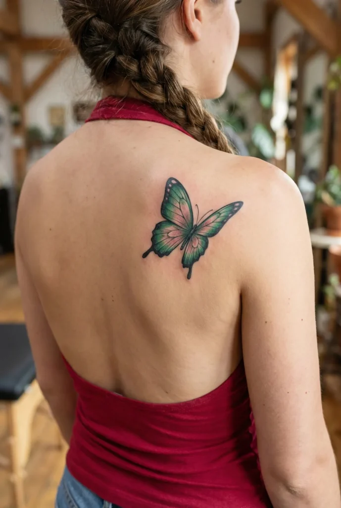 Butterfly Tattoo with Realistic Motion Pose