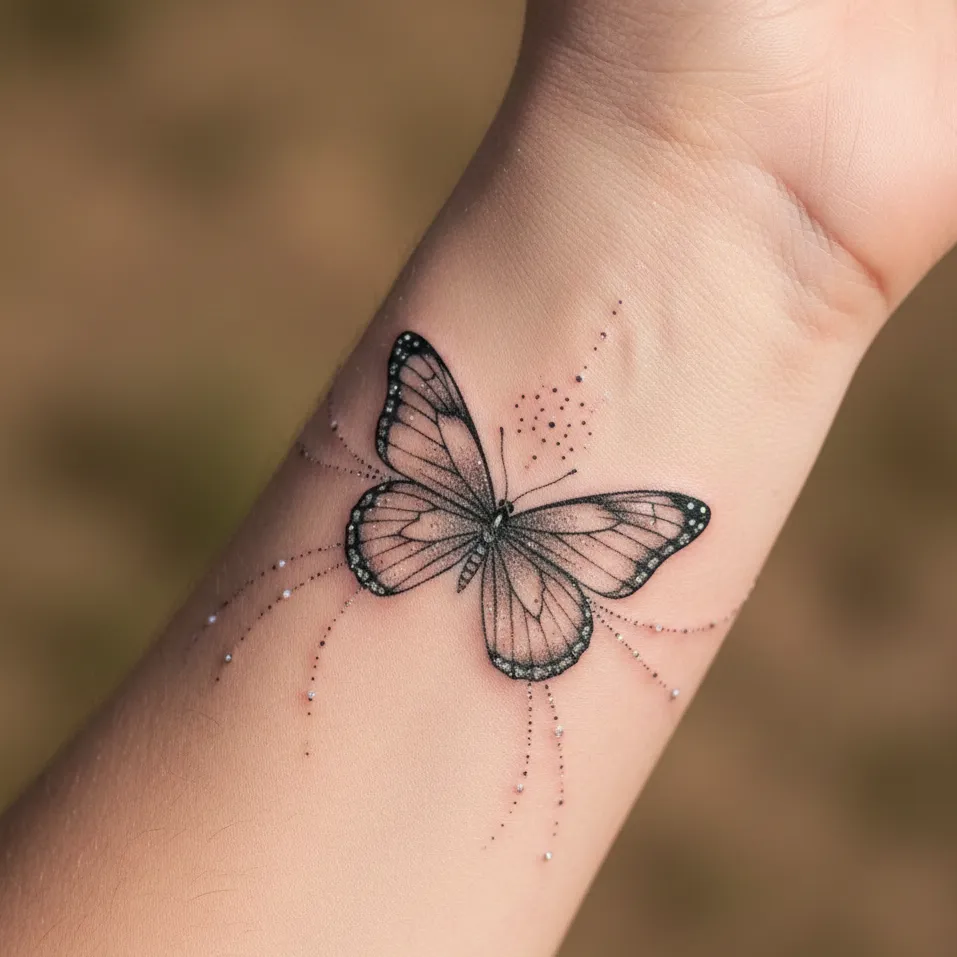 Butterfly with Sparkles or Dots