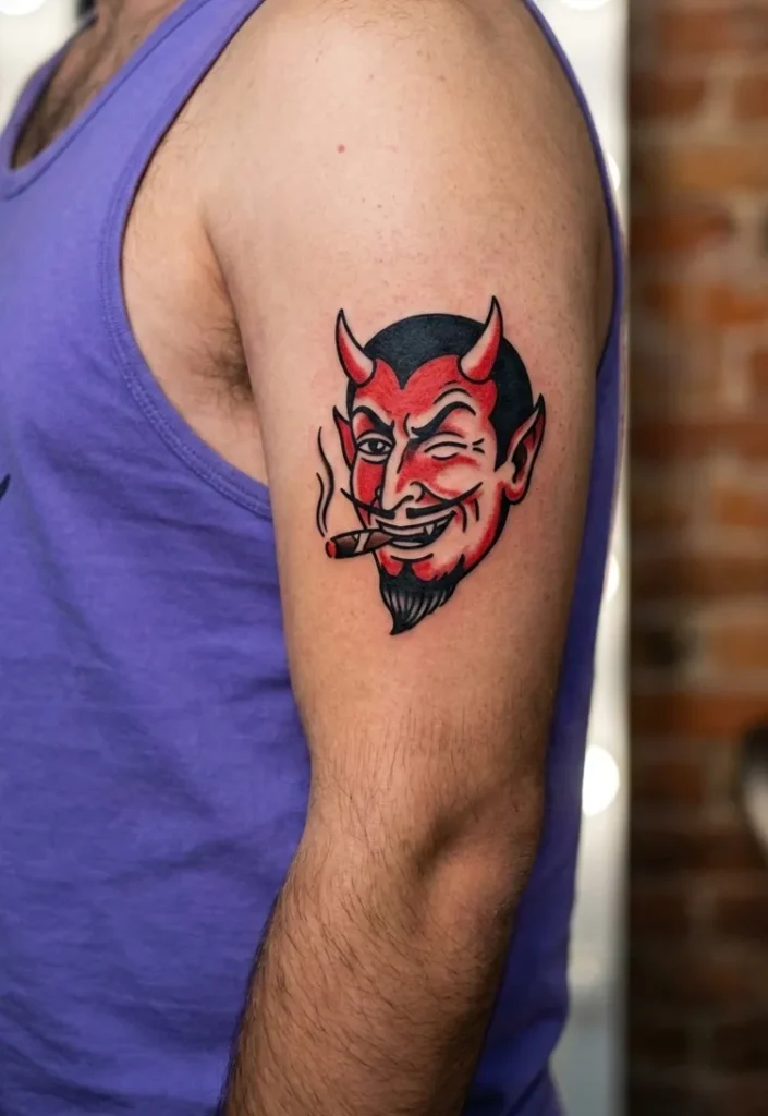Devil Head Tattoo