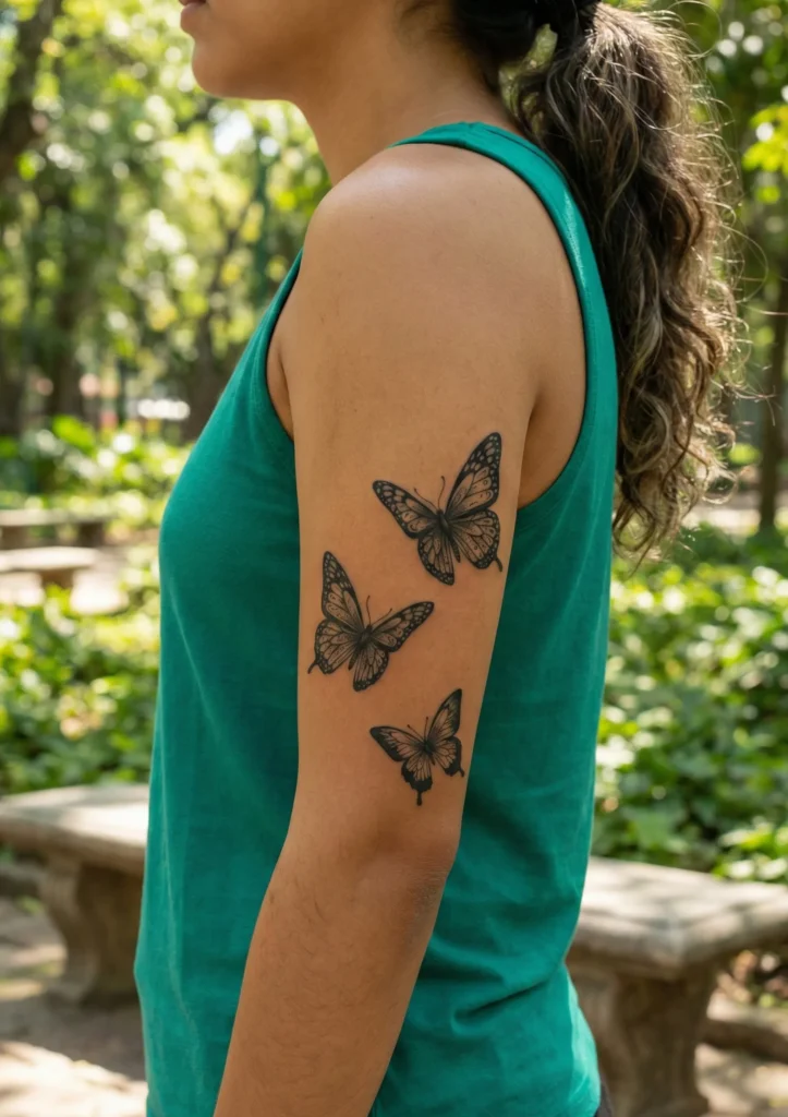 Double / Triple Black Butterfly Composition