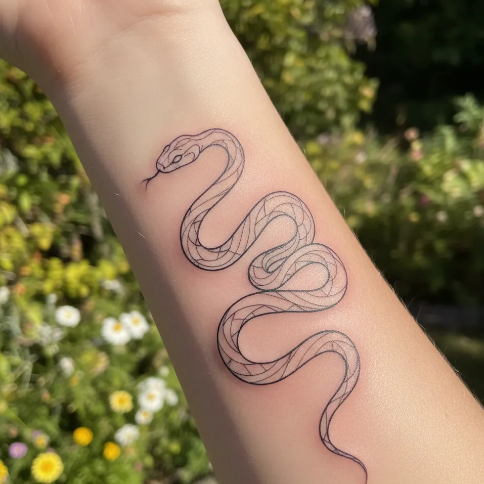 Fine Line Curved Snake