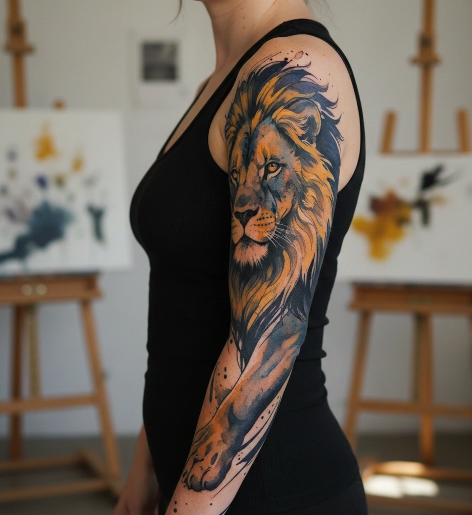 Forearm Lion Tattoo
