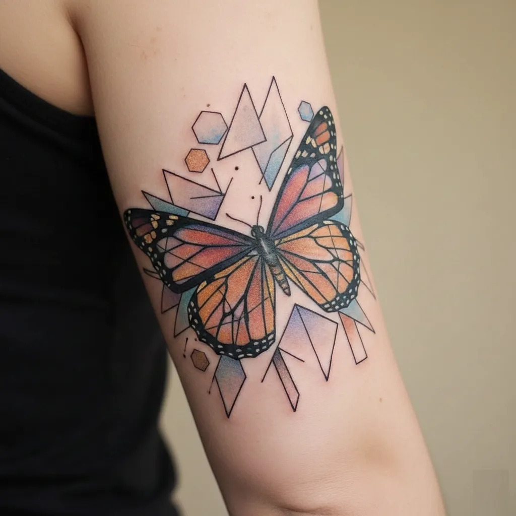 Geometric Butterfly Tattoos