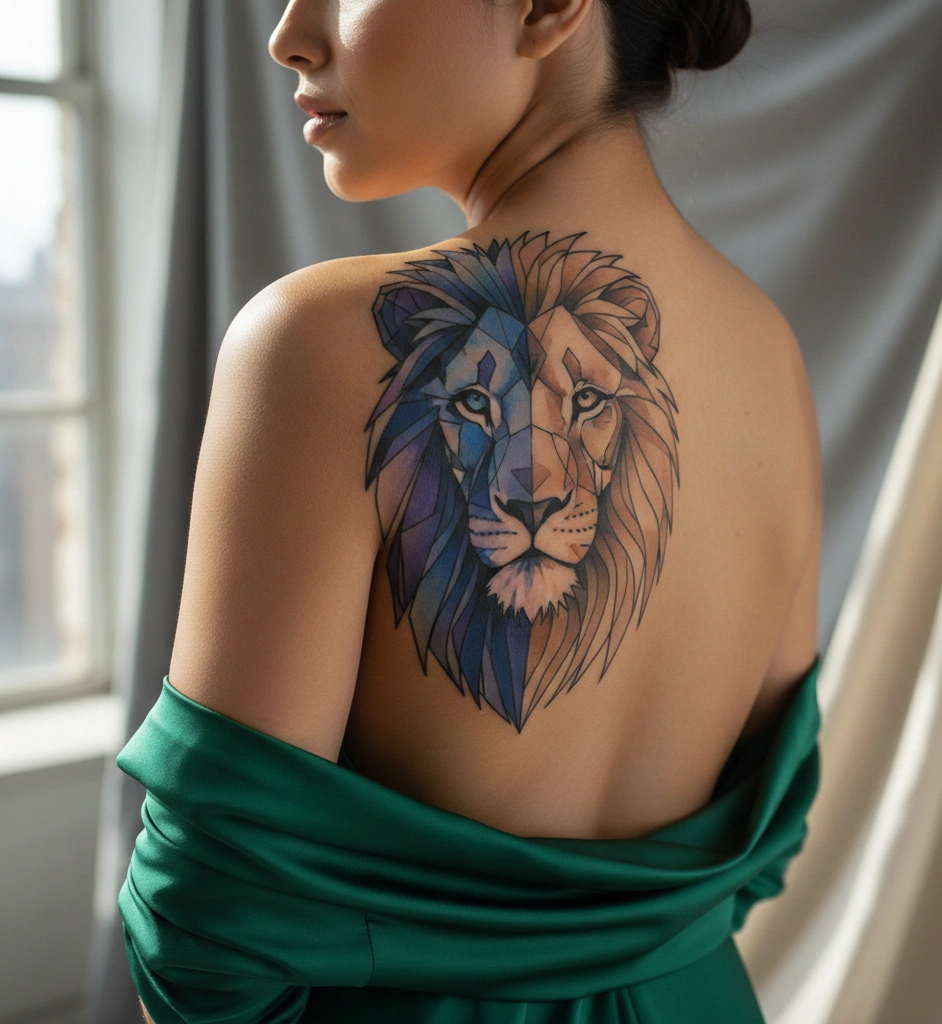 Geometric Lion Design