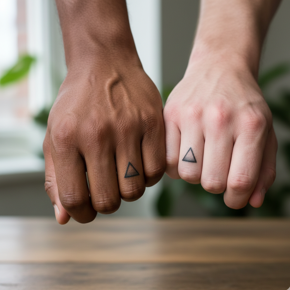 Geometric Shapes Finger Tattoos