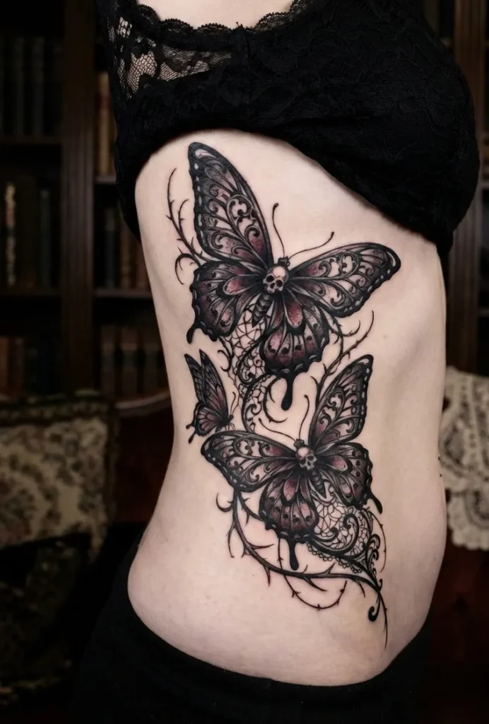 Gothic Butterfly Rib Designs