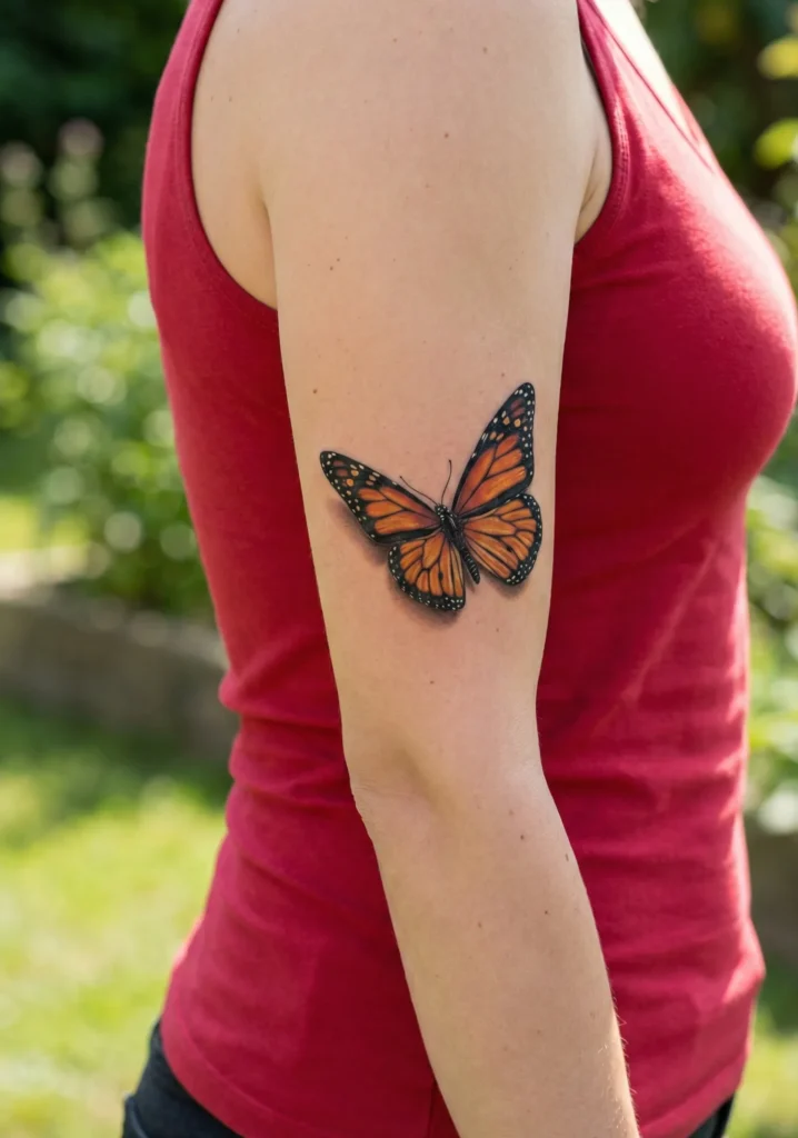 Hyper-Realistic Butterfly Tattoo