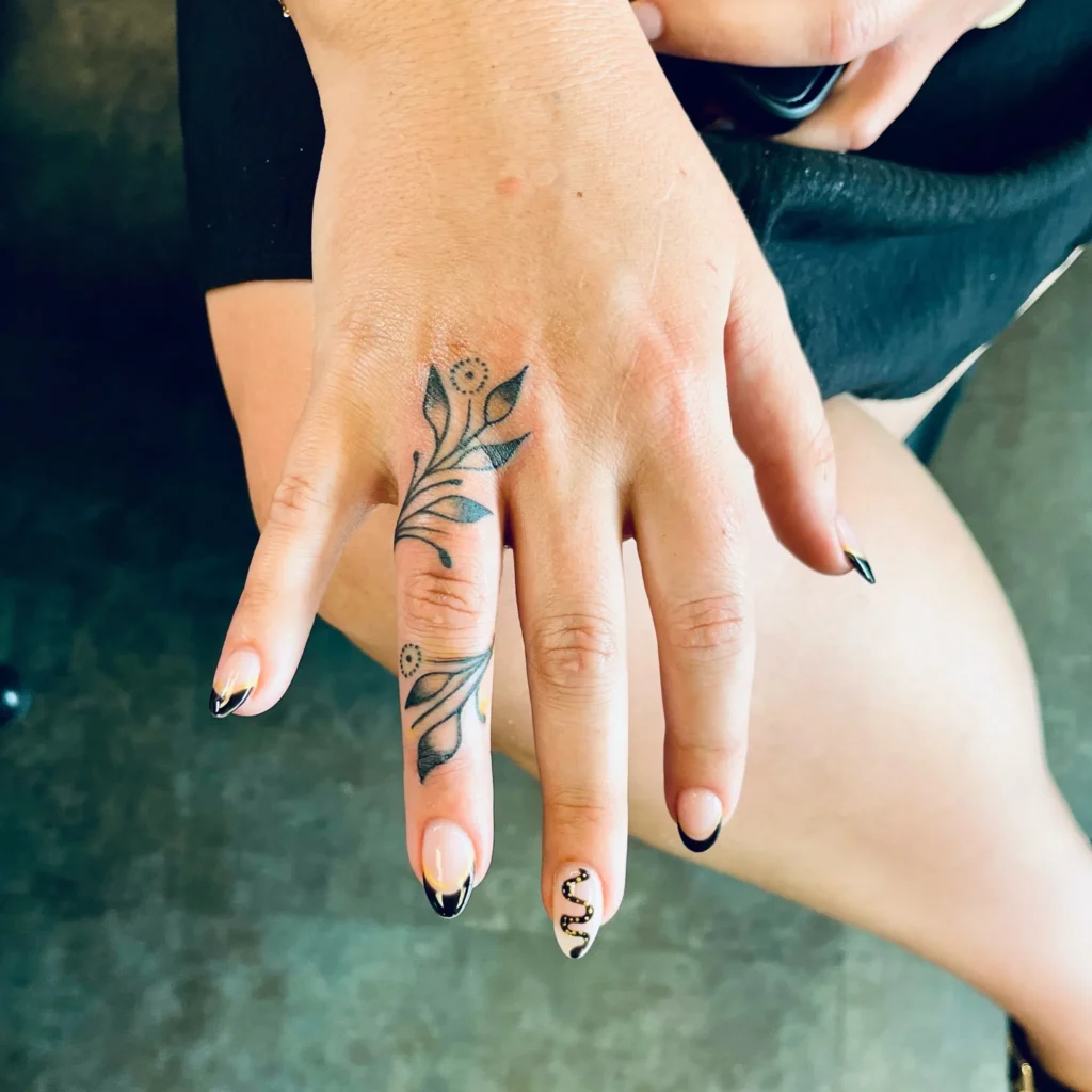 Leaf or Vine Wrap Tattoo