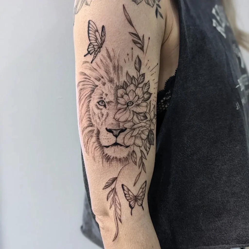 Linework Lion Illustration