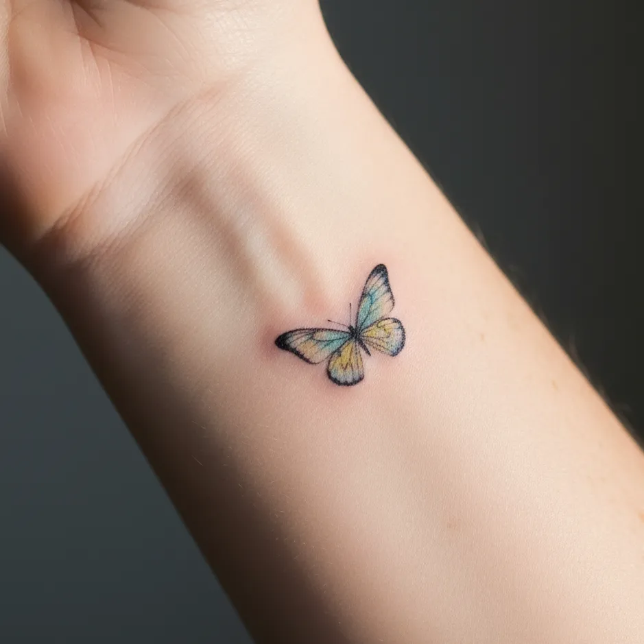 Micro Butterfly Tattoo