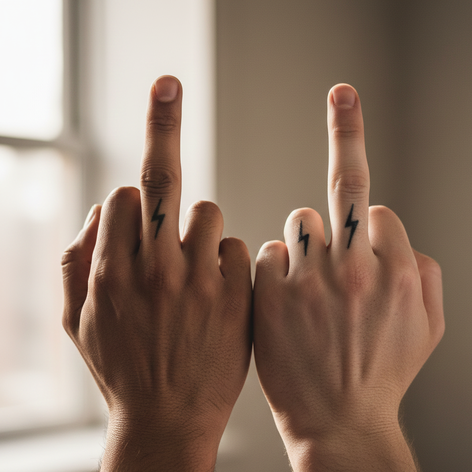 Minimal Lightning Bolt Tattoos