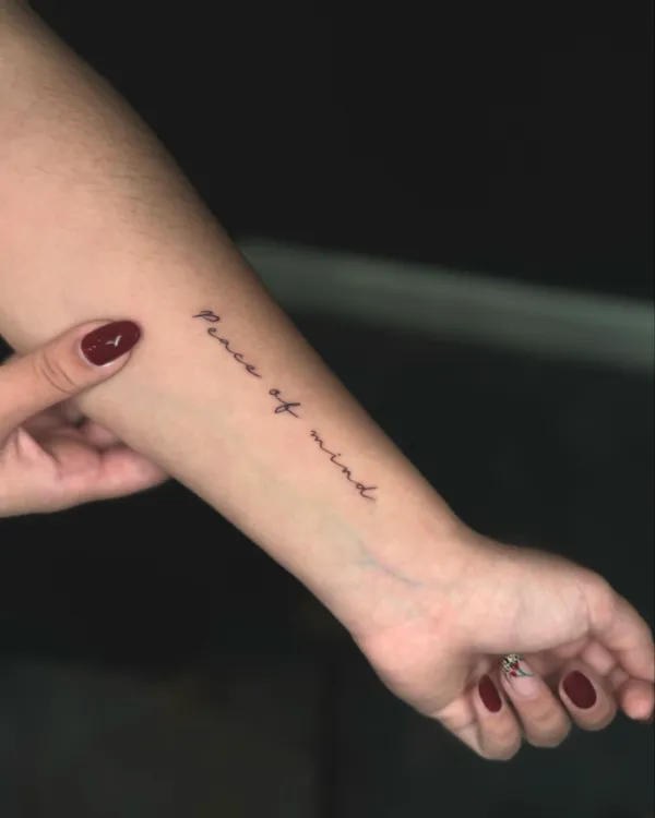 One-Word Mantra Tattoo 