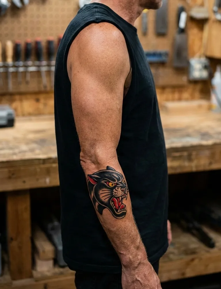 Panther Head Tattoo
