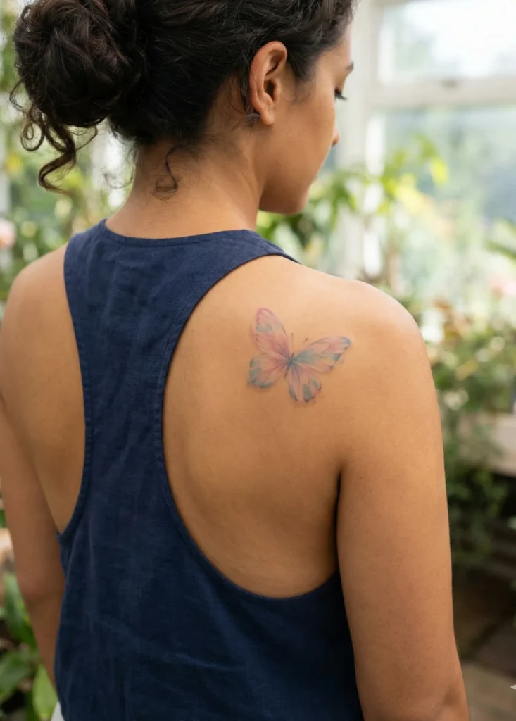 Pastel Soft-Tone Watercolor Butterfly