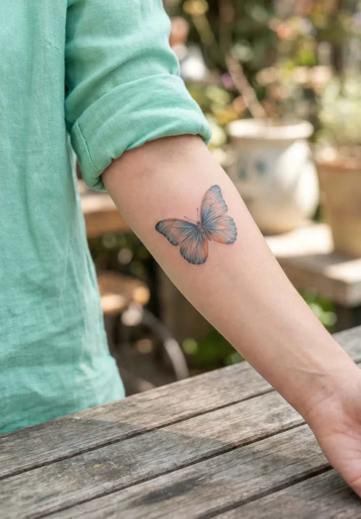Photorealistic Butterfly Tattoo