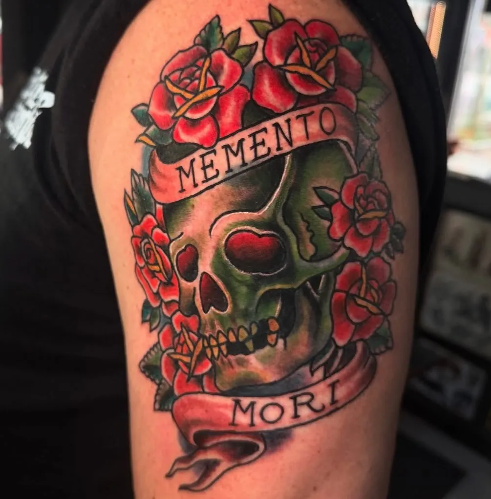 Skull with Roses