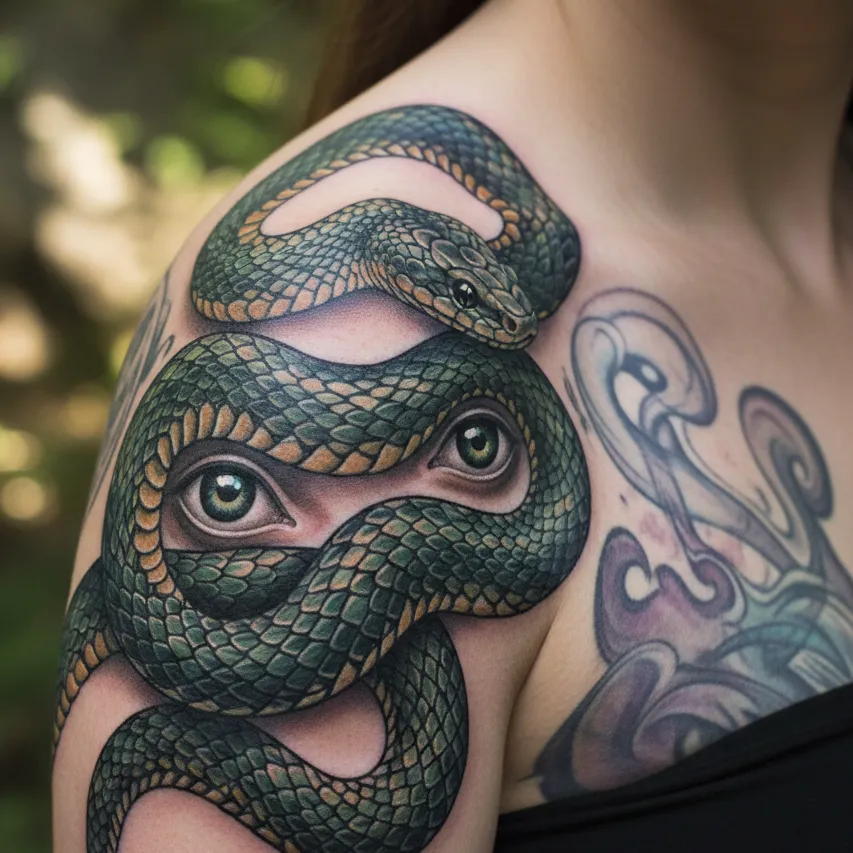 Snake & Eye Tattoo