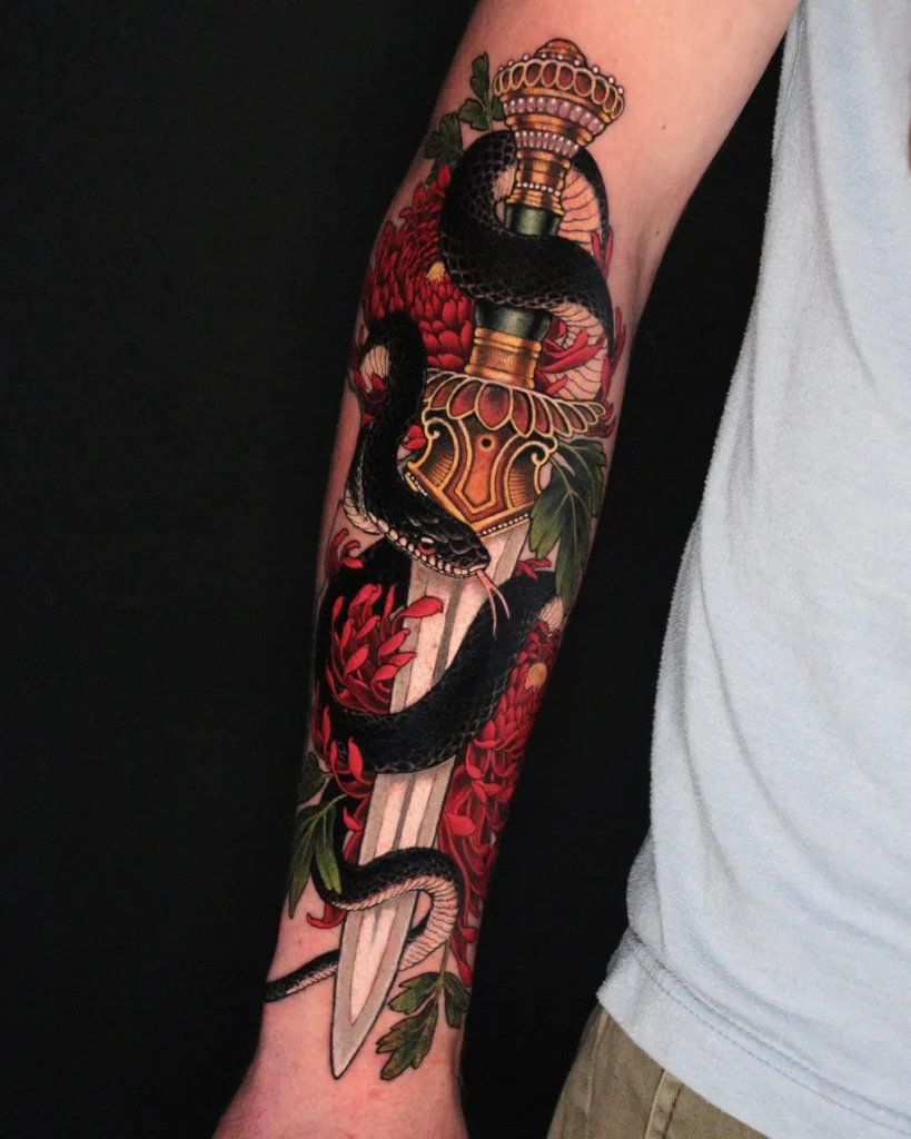 Snake Wrapped Around Dagger