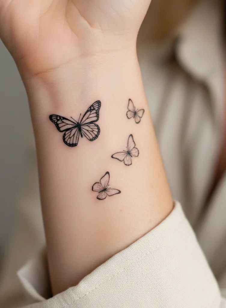 Tiny Butterflies On Wrists