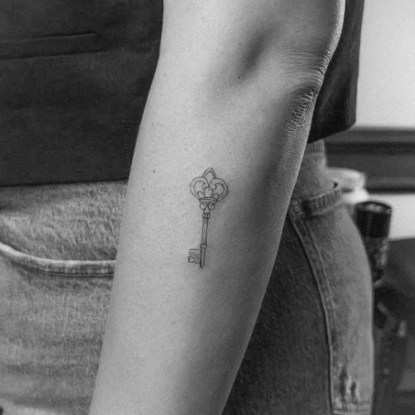 Tiny Key Tattoo