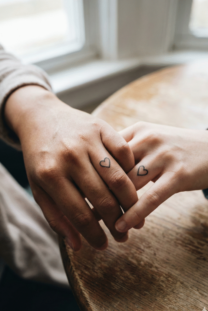  Tiny Matching Heart Tattoos