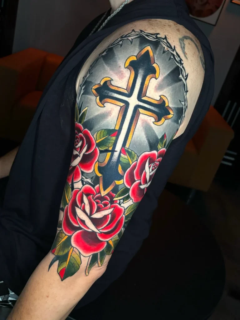 Traditional Cross Tattoo