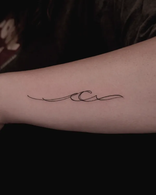 Wave Line Tattoo