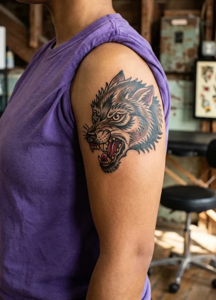 Wolf Head Tattoo