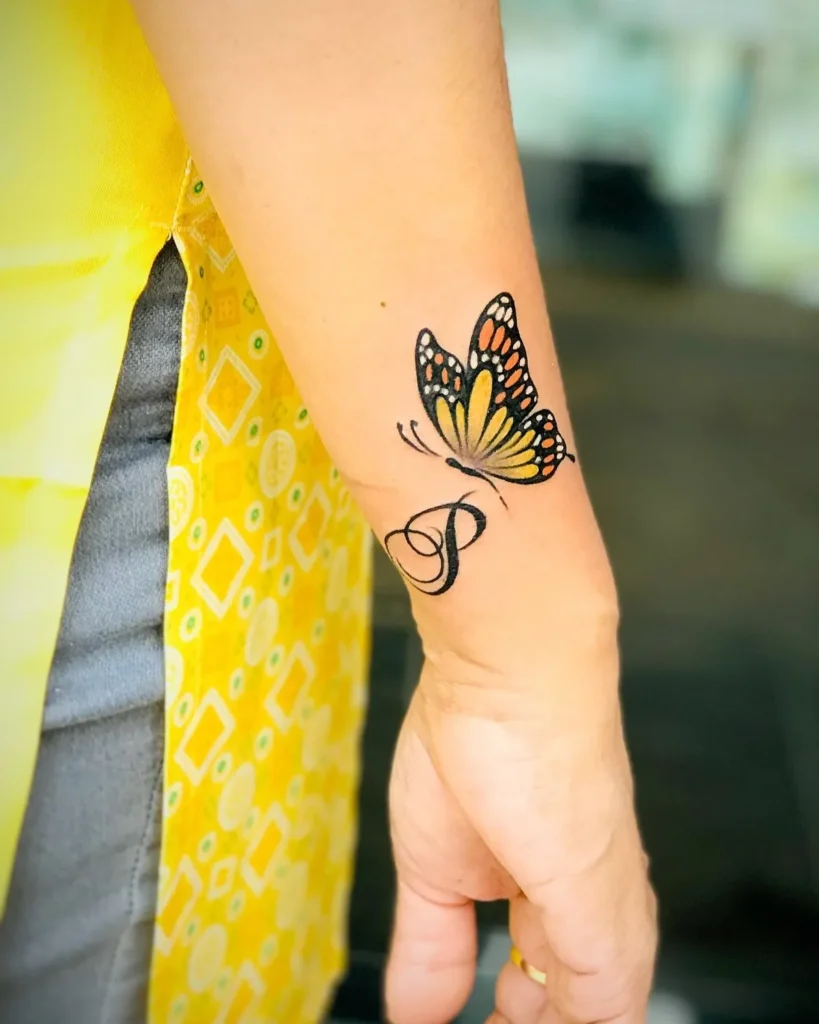 Wrist Butterfly Tattoo