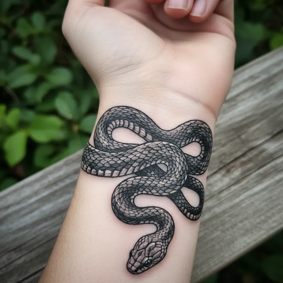 Wrist Snake Tattoo