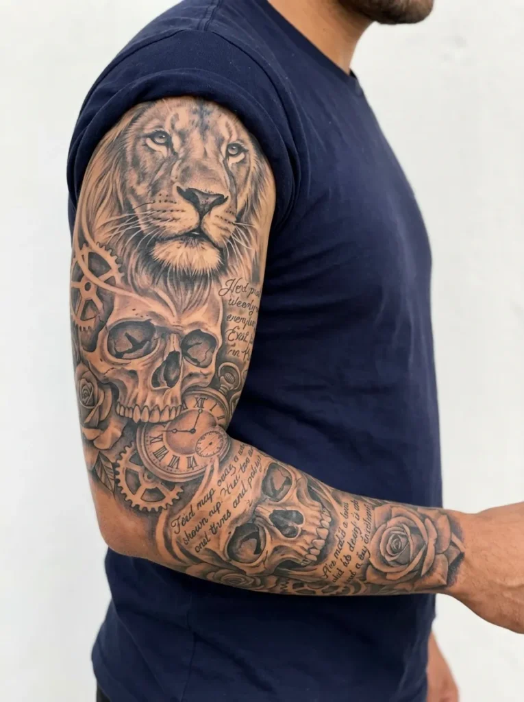 Lion Skull Sleeve