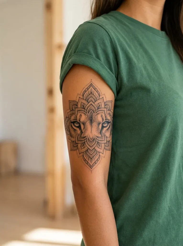 Mandala Lion Eyes-Only Focus Design