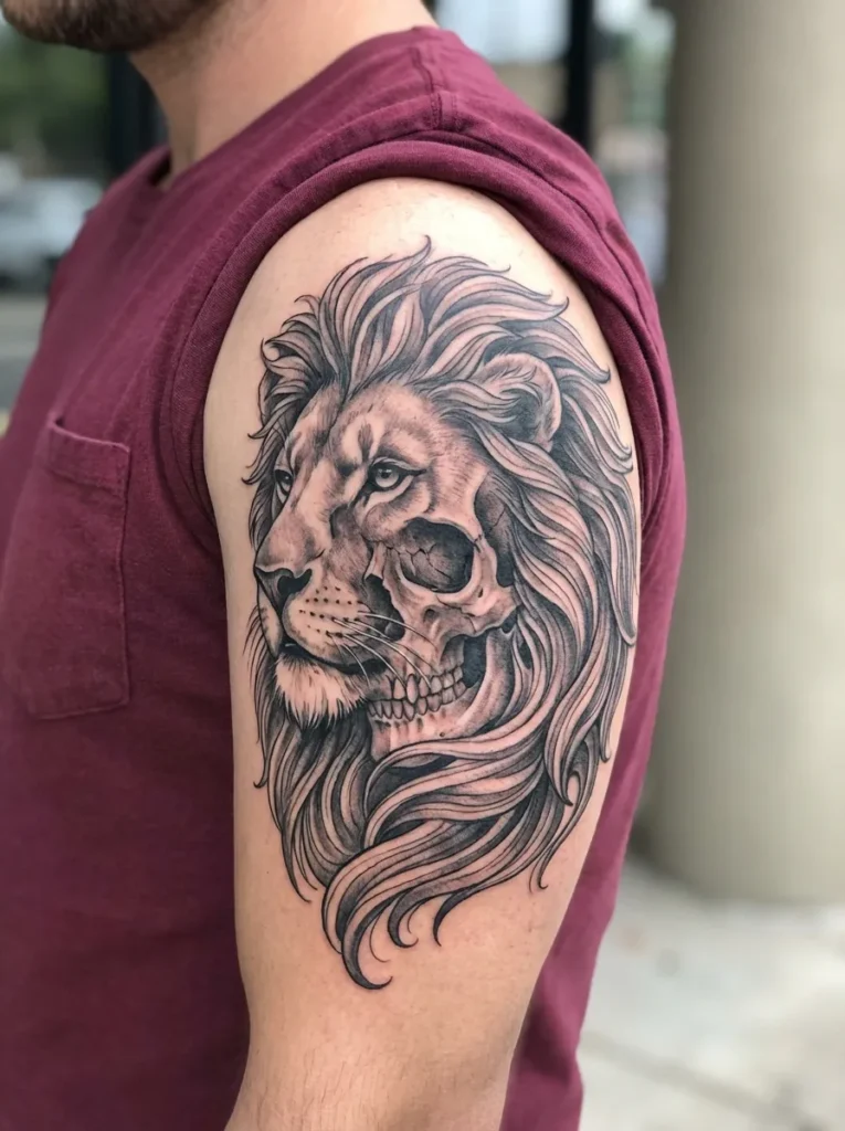 Skull Within Lion's Mane