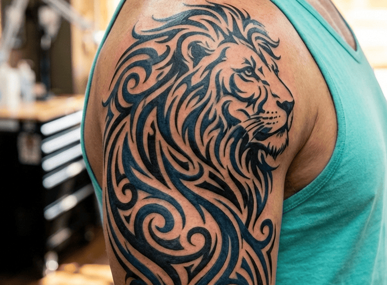 Tribal Lion Tattoo Ideas