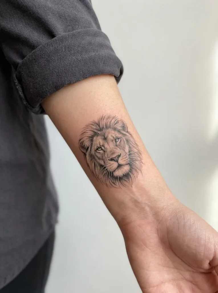  Wrist Lion Tattoo with Micro Realistic Detail