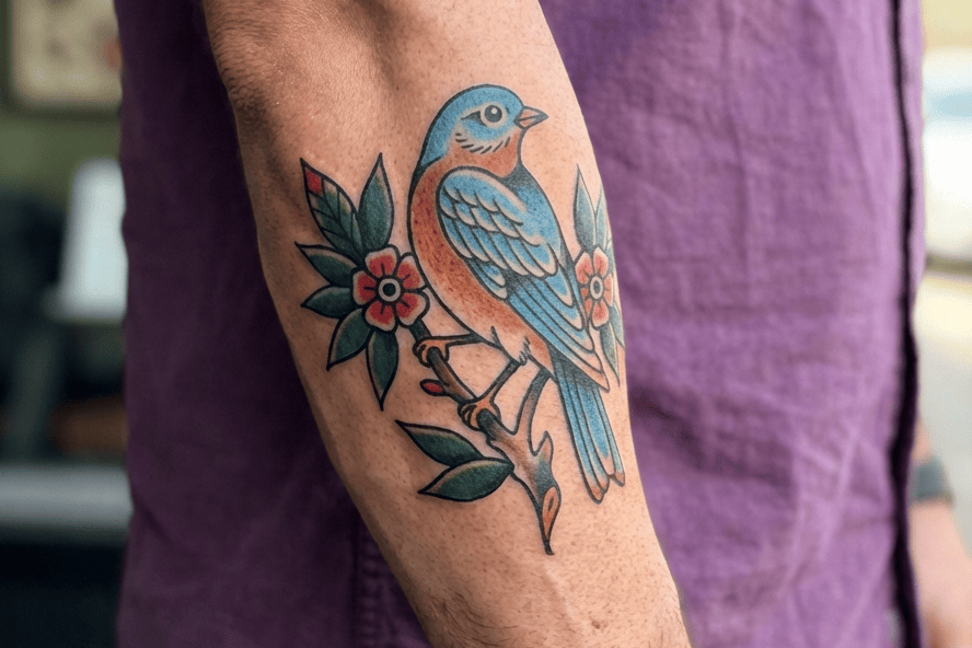 American Traditional Bird Tattoo Ideas